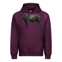 Mauve Wine black angus bull Urban Hoodie - RanaPortraitStore