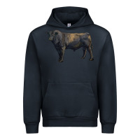 Navy black angus bull Urban Hoodie - RanaPortraitStore