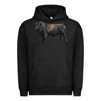 Pigment Black black angus bull Urban Hoodie - RanaPortraitStore