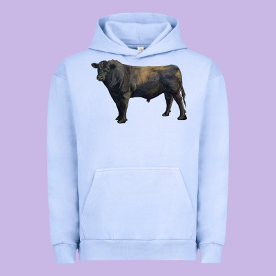 Black Angus Bull Urban Hoodie Designed By Ranaportraitstore