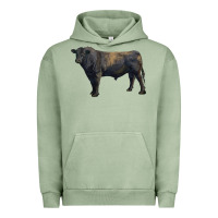 Pigment Oil Green black angus bull Urban Hoodie - RanaPortraitStore