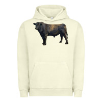 Pigment Pistachio black angus bull Urban Hoodie - RanaPortraitStore