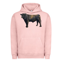 Pigment Salmon black angus bull Urban Hoodie - RanaPortraitStore