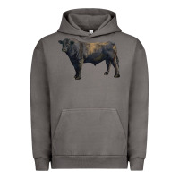 Pigment Tornado black angus bull Urban Hoodie - RanaPortraitStore