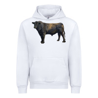 White black angus bull Urban Hoodie - RanaPortraitStore