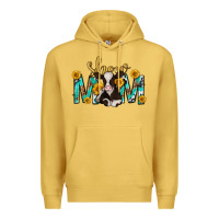 Antique Gold show mom with cow mothers day Premium Hoodie - texasbilliewilder