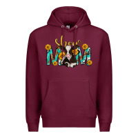 Burgundy show mom with cow mothers day Premium Hoodie - texasbilliewilder