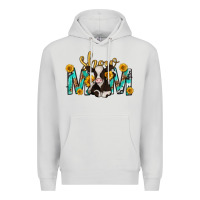 Dove Grey show mom with cow mothers day Premium Hoodie - texasbilliewilder
