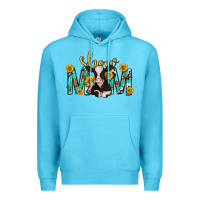 Ocean Blue show mom with cow mothers day Premium Hoodie - texasbilliewilder