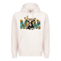 Pale Pink show mom with cow mothers day Premium Hoodie - texasbilliewilder