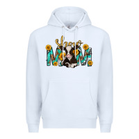 White show mom with cow mothers day Premium Hoodie - texasbilliewilder