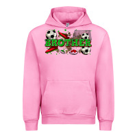 Fuchsia Pink brother soccer Urban Hoodie - Zillion Design Studio