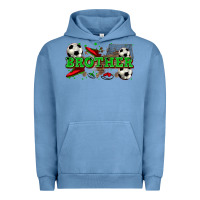 Pigment Pebble Blue brother soccer Urban Hoodie - Zillion Design Studio