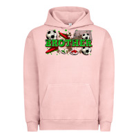 Pigment Salmon brother soccer Urban Hoodie - Zillion Design Studio