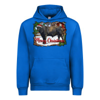 Cobalt merry christmas black angus bull and farm Urban Hoodie - RanaPortraitStore