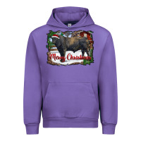 Tulip merry christmas black angus bull and farm Urban Hoodie - RanaPortraitStore
