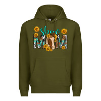 Army Green show mom with horse mothers day Premium Hoodie - texasbilliewilder