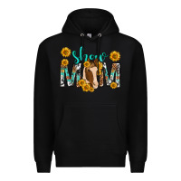 Black show mom with horse mothers day Premium Hoodie - texasbilliewilder