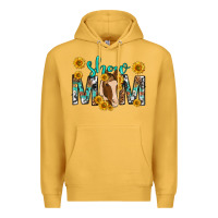 Mustard show mom with horse mothers day Premium Hoodie - texasbilliewilder