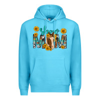 Ocean Blue show mom with horse mothers day Premium Hoodie - texasbilliewilder