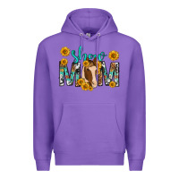 Purple show mom with horse mothers day Premium Hoodie - texasbilliewilder