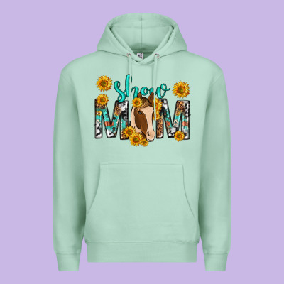 Show Mom With Horse Mothers Day Premium Hoodie Designed By Texasbilliewilder