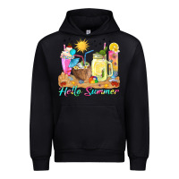 Black hello summer drinks Urban Hoodie - texasbilliewilder