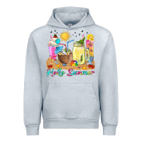 Heather Grey hello summer drinks Urban Hoodie - texasbilliewilder