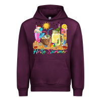 Mauve Wine hello summer drinks Urban Hoodie - texasbilliewilder