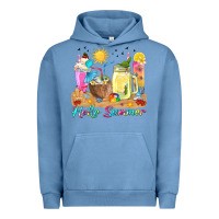Pigment Pebble Blue hello summer drinks Urban Hoodie - texasbilliewilder