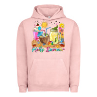 Pigment Salmon hello summer drinks Urban Hoodie - texasbilliewilder