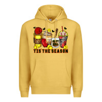 Antique Gold tis' the season softball coffee cups Premium Hoodie - Zillion Design Studio