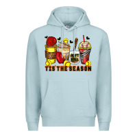 Blue Mist tis' the season softball coffee cups Premium Hoodie - Zillion Design Studio