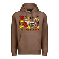 Chestnut tis' the season softball coffee cups Premium Hoodie - Zillion Design Studio