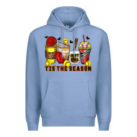 Colony Blue tis' the season softball coffee cups Premium Hoodie - Zillion Design Studio