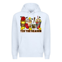 White tis' the season softball coffee cups Premium Hoodie - Zillion Design Studio
