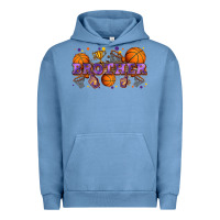 Pigment Pebble Blue brother basketball Urban Hoodie - Zillion Design Studio