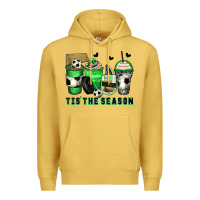 Antique Gold tis' the season soccer coffee cups Premium Hoodie - Zillion Design Studio