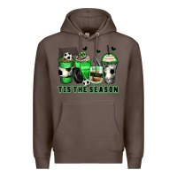 Coffee tis' the season soccer coffee cups Premium Hoodie - Zillion Design Studio
