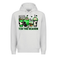 Dove Grey tis' the season soccer coffee cups Premium Hoodie - Zillion Design Studio