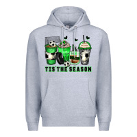 Heather Grey tis' the season soccer coffee cups Premium Hoodie - Zillion Design Studio