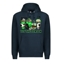 Navy tis' the season soccer coffee cups Premium Hoodie - Zillion Design Studio