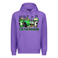 Purple tis' the season soccer coffee cups Premium Hoodie - Zillion Design Studio
