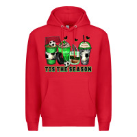 Red tis' the season soccer coffee cups Premium Hoodie - Zillion Design Studio