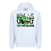 White tis' the season soccer coffee cups Premium Hoodie - Zillion Design Studio