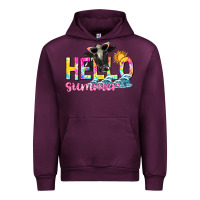 Mauve Wine hello summer Urban Hoodie - texasbilliewilder