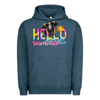 Pigment Midnight Navy hello summer Urban Hoodie - texasbilliewilder