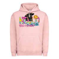 Pigment Salmon hello summer Urban Hoodie - texasbilliewilder