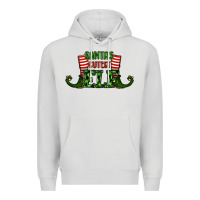 Dove Grey santa's cutest elf christmas Premium Hoodie - RanaPortraitStore
