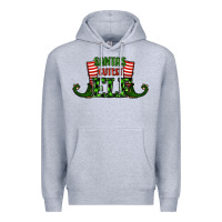 Heather Grey santa's cutest elf christmas Premium Hoodie - RanaPortraitStore